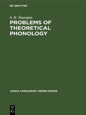 cover image of Problems of Theoretical Phonology